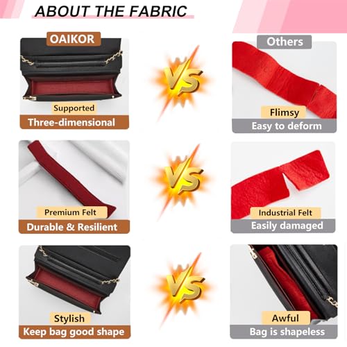 OAikor Base Shaper for WOC Handbag Small, C hanel WOC Base Shaper with Wings,Saver and Insert for Wallet on Chain Bag, Ultimate Protection and Support (Wine 10" x 1.2") - Image 4