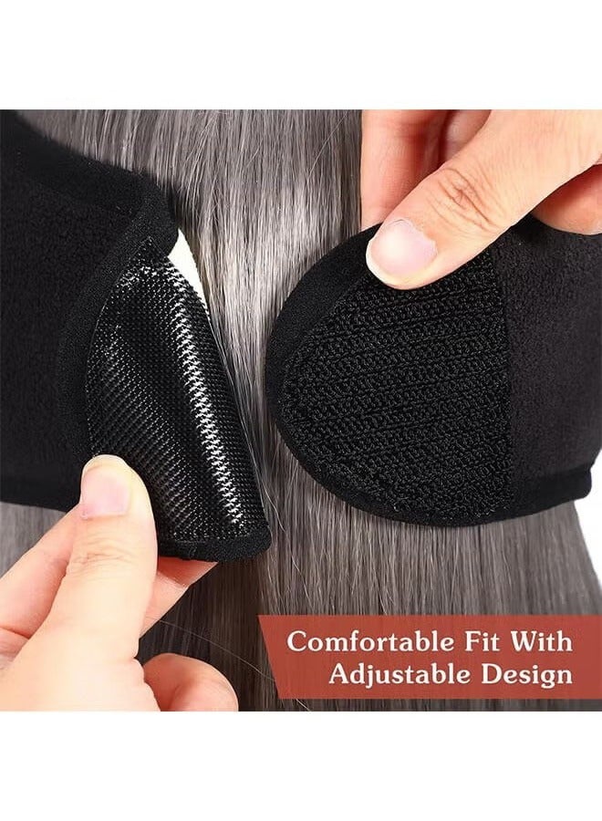 Cotton Sleep Mask Solid Color with Soundproof Ear Covers and Earplugs Set - Comfortable Adjustable Sleeping Eye Mask for Uninterrupted Rest, Ear Protection for Noise Reduction, Essential Travel Accessory Black