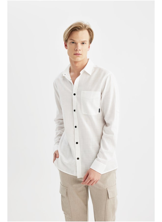 DeFacto - Man Regular Fit Woven Long Sleeve Shirt - Image 1