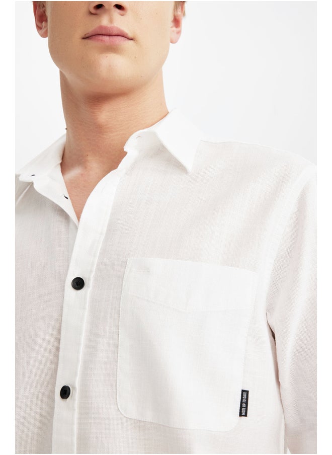 DeFacto - Man Regular Fit Woven Long Sleeve Shirt - Image 1