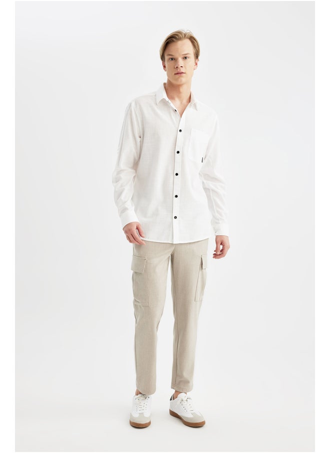 DeFacto - Man Regular Fit Woven Long Sleeve Shirt - Image 1