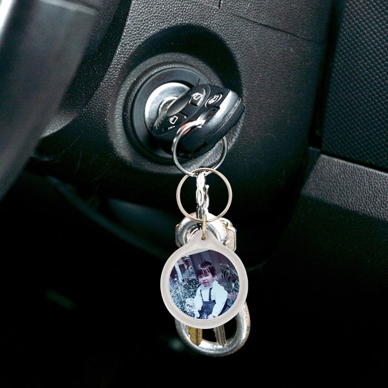 50Pcs Portable Photo Keyrings Personalised Round Picture Frame Keyring - Image 3