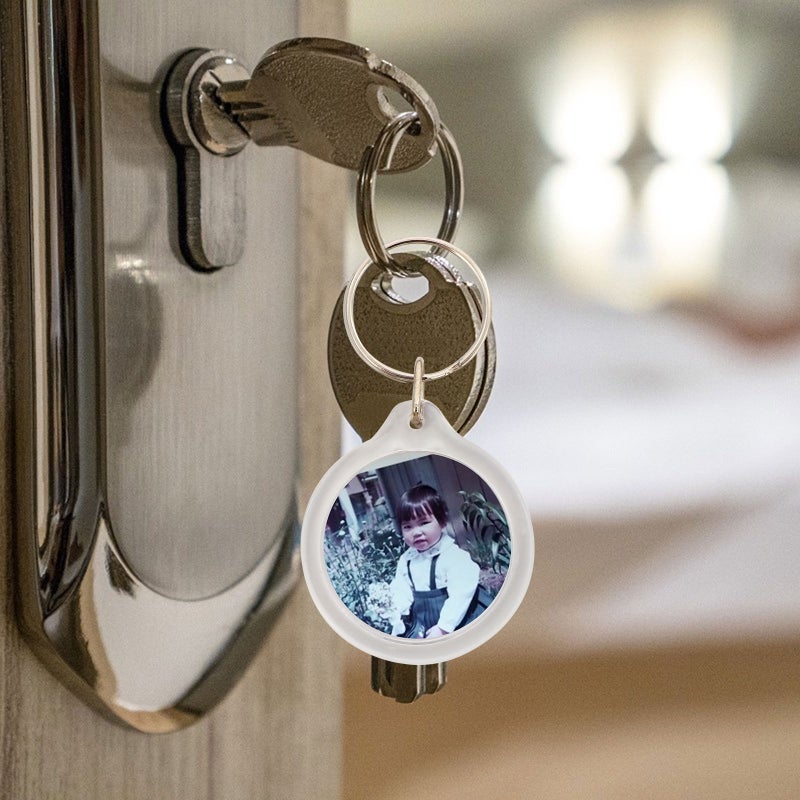 50Pcs Portable Photo Keyrings Personalised Round Picture Frame Keyring - Image 5