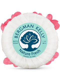 BERGMAN KELLY Hotel Soap Bars (Nature Fresh 1 Oz 100 Pk) Travel Size Luxury Bulk Amenities Bar Soap Mini Individually Wrapped Round Soap Small Toiletries For Airbnb Motel Guest Bathroom  - Image 1