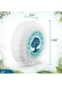 BERGMAN KELLY Hotel Soap Bars (Nature Fresh 1 Oz 100 Pk) Travel Size Luxury Bulk Amenities Bar Soap Mini Individually Wrapped Round Soap Small Toiletries For Airbnb Motel Guest Bathroom  - Image 4