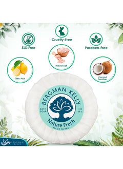 BERGMAN KELLY Hotel Soap Bars (Nature Fresh 1 Oz 100 Pk) Travel Size Luxury Bulk Amenities Bar Soap Mini Individually Wrapped Round Soap Small Toiletries For Airbnb Motel Guest Bathroom  - Image 2