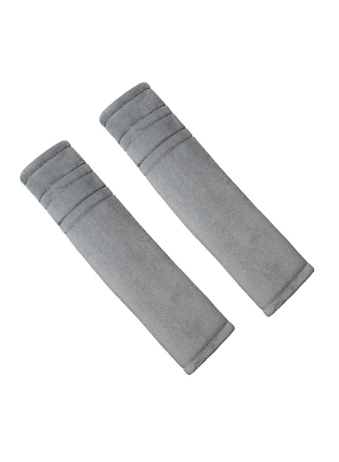 واقي كتف حزام المقعد العالمي الناعم للغاية والقطيفة السميكة لحزام مقعد السيارة ， مجموعة من 2 (رمادي) - Image 1