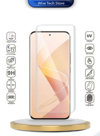itel Super 26 Ultra 4G 2025 Premium Curved Edges UV Full Glue Full Cover Tempered Glass Screen Protector (MSGUCN) - Clear - view 2