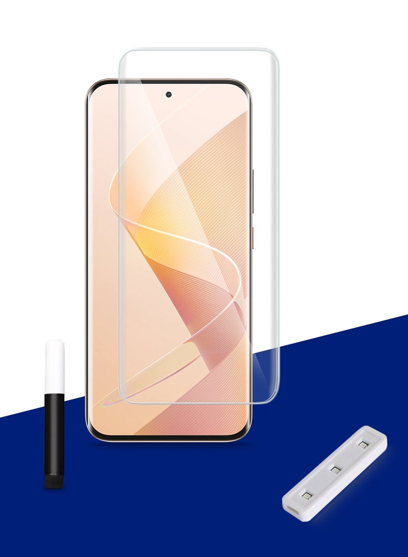 Wtech itel Super 26 Ultra 4G 2025 Premium Curved Edges UV Full Glue Full Cover Tempered Glass Screen Protector (MSGUCN) - Clear - Image 1