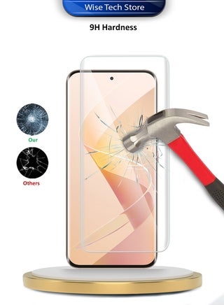 itel Super 26 Ultra 4G 2025 Premium Curved Edges UV Full Glue Full Cover Tempered Glass Screen Protector (MSGUCN) - Clear - view 4