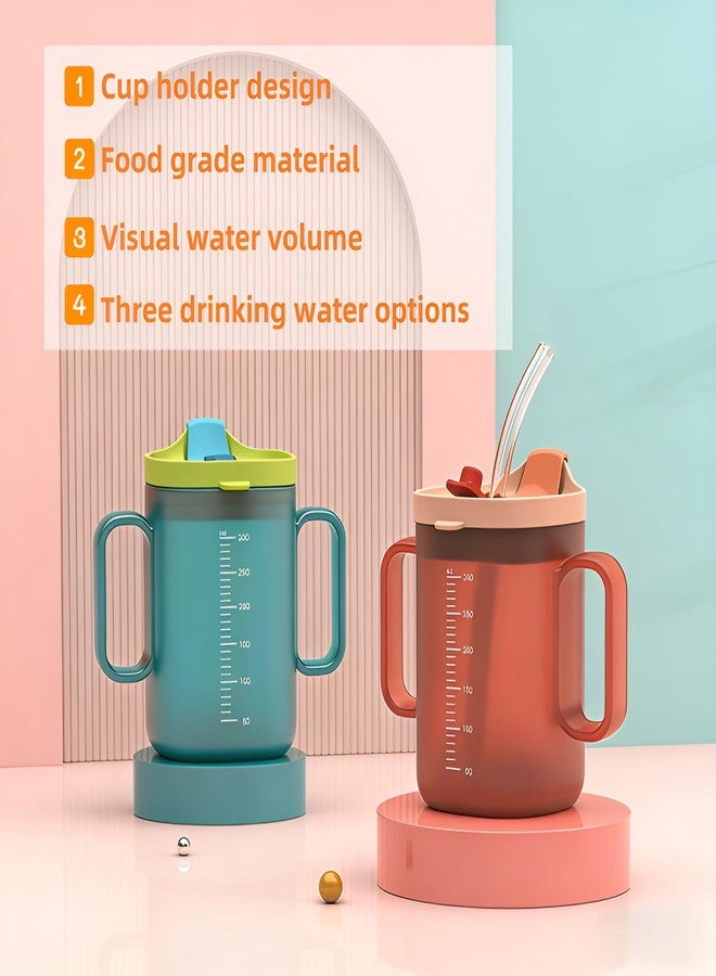 ACUDUDOMA Sippy Cups for Adults & Seniors, 10.2oz(300ml) Safe Silicone Spill Proof Cups with 2 Handles, Straw & Lid, Drinking Cup for Elderly, Patients, Disabled & Pregnant Women, Dishwasher Safe (Red, 1 Pack) - Image 4