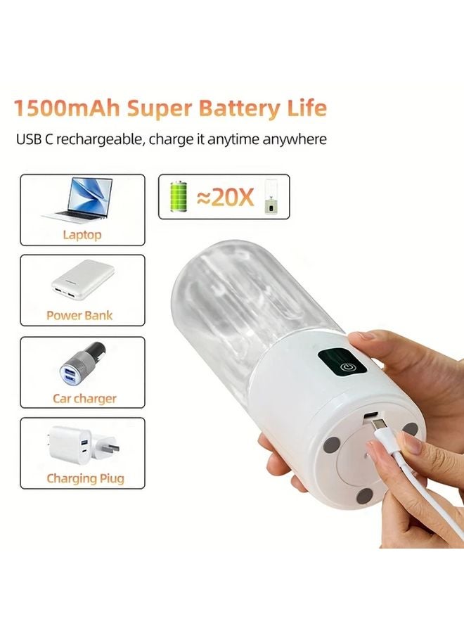 Green Portable Wireless Juicer Blender USB Rechargeable Digital Display 16 91oz - Image 3