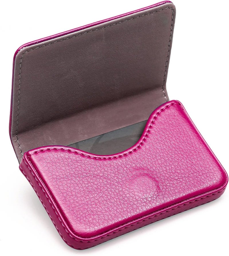 AI-DEE RFID Blocking Wallet - Minimalist Leather Business Credit Card Holder - Rose - Image 2
