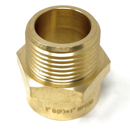Cascada Showers G Thread (British BSPP) Female to NPT Thread Male Pipe Fitting Adapter - Lead-Free (1" x 1" (1 Piece)) - Image 4