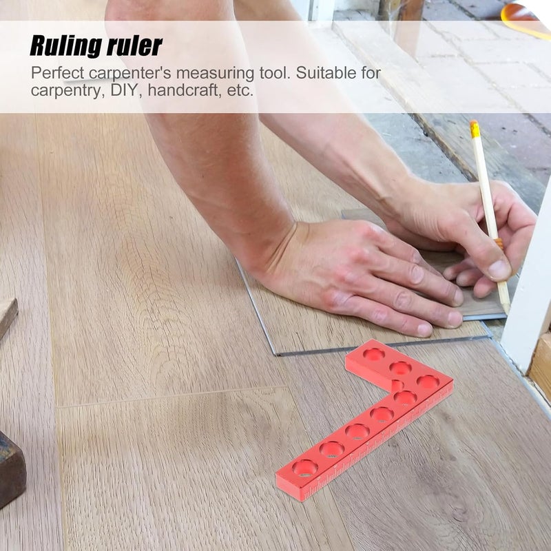 Aluminum Alloy Carpenter Square Metal Woodworking Ruler 90-Degree Right Angle Measuring Tool for Precision Layout and Construction Marking - Image 5