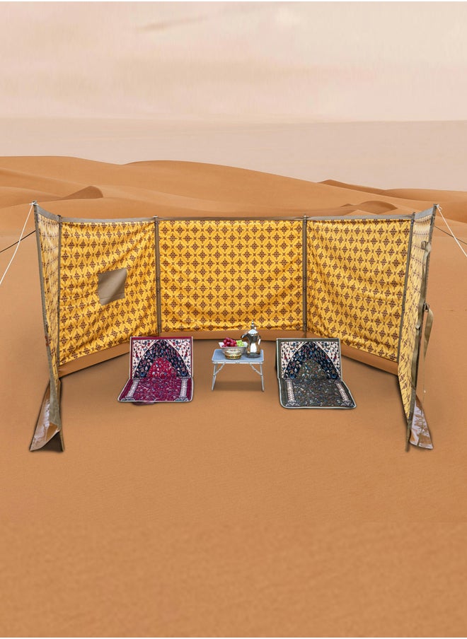 AL SANIDI Foldable windbreak for trips, Al-Mashab windbreak, Kaki, Size 800*125 Cm  - Image 2