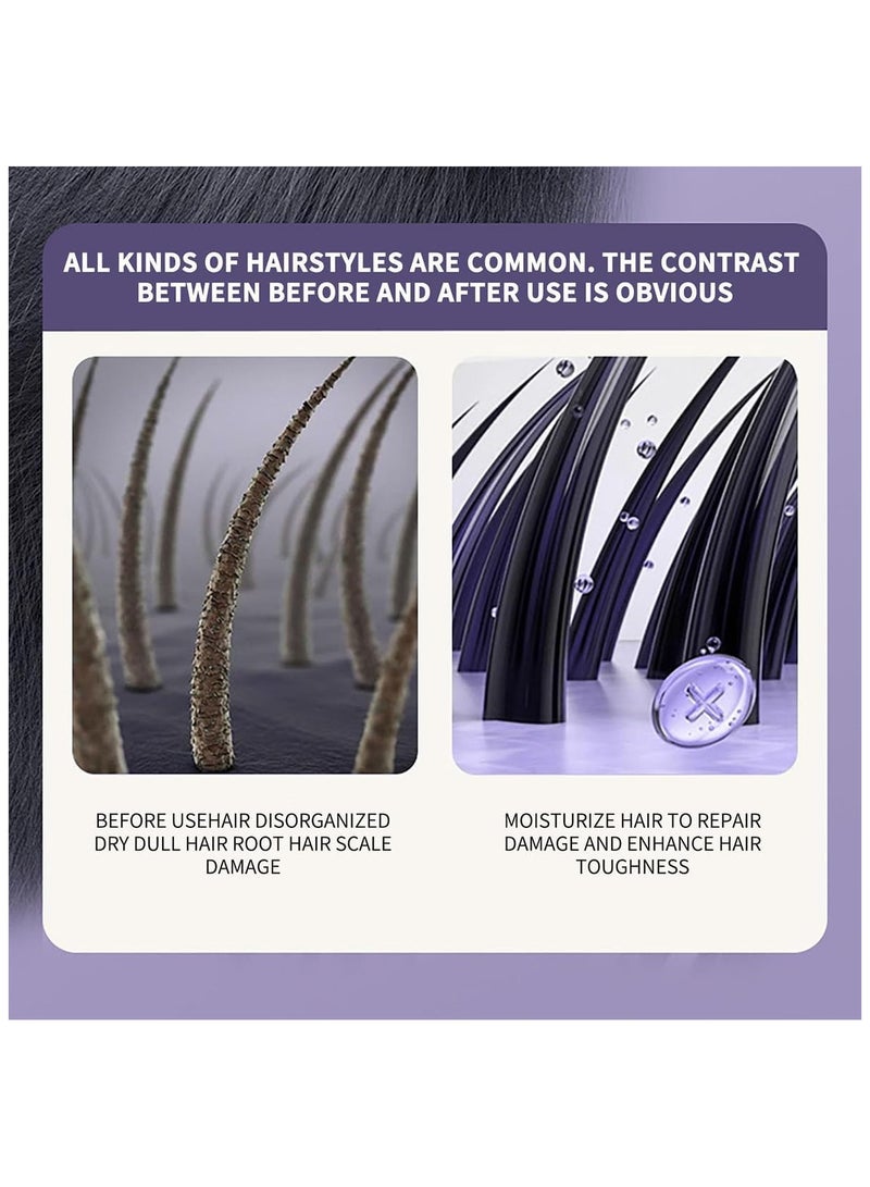 general 2-in-1 Hair Straightening Iron Portable Cordless Curling Iron USB Rechargeable Travel Shrinkage Correction 3 Temperature Electric Straightening Comb Heated Hair Brush Doesn't Hurt Hair - Image 3