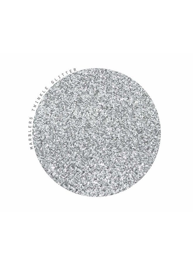 MARBLERS - Twinkle Face & Body Glitter [Silver] 0.18oz (5g) | Fine | Non-Toxic | Vegan | Cruelty-Free | Ethically Sourced | Festival Makeup | Eye, Hair, Nail, Eyeshadow | Cosmetic Grade - Image 1