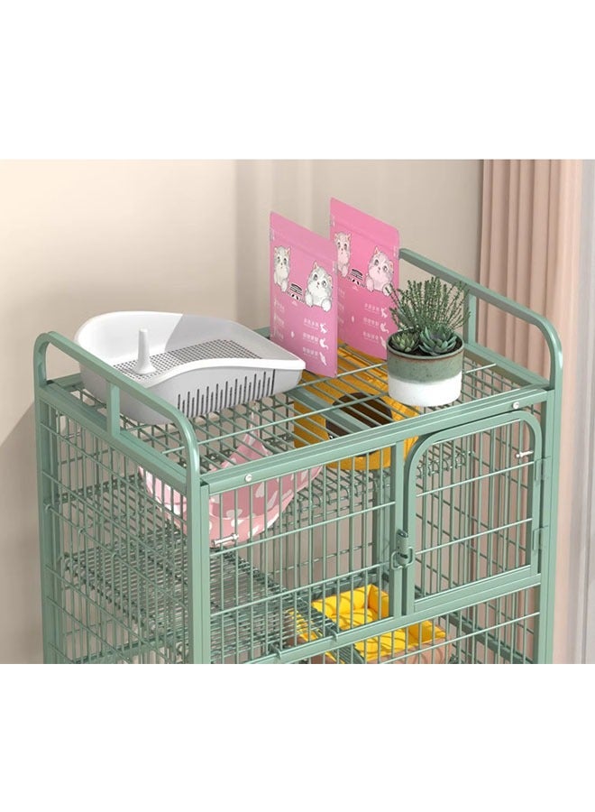 Stackable Heavy Duty Luxury Foldable Pet Cage with Wheels and Door - Image 2