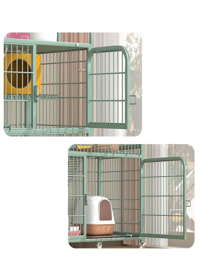 Stackable Heavy Duty Luxury Foldable Pet Cage with Wheels and Door - Image 3
