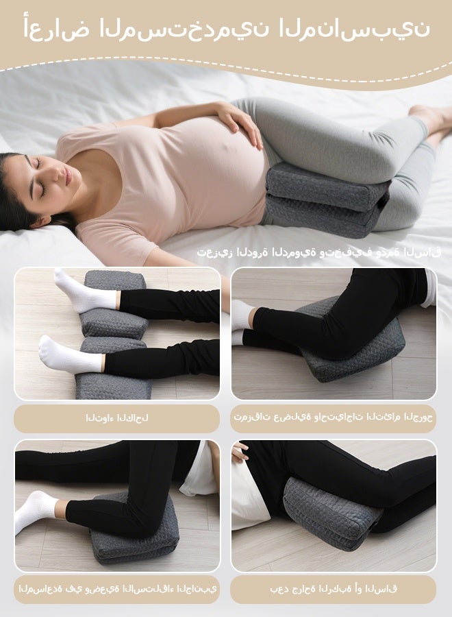 KAKIBLIN Knee Pillow for Side Sleepers Orthopedic Leg Pillow for Back Pain Relief, Memory Foam Knee Support Cushion for Joint & Muscle Pain, Comfortable Between Legs Pillow for Women & Men - Image 5