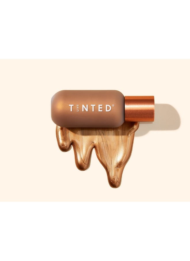 Live Tinted قطرات هايلايتر سائلة من لايف تينتد هيوجلو - هايلايتر خفيف الوزن غني بالسيروم، تركيبة غير دهنية لإشراقة طبيعية وترطيب متقدم، لون داسك، 50 مل/1.7 أونصة سائلة  - Image 4