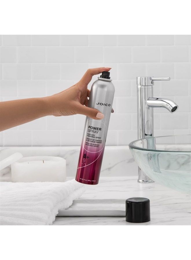JOICO Power Spray Fast-Dry Finishing Spray | For Most Hair Types | Protect Against Heat & Humidity | Protect Against Pollution & Harmful UV | Paraben & Sulfate Free | 72 Hour Hold | 9.0 Fl Oz - Image 3