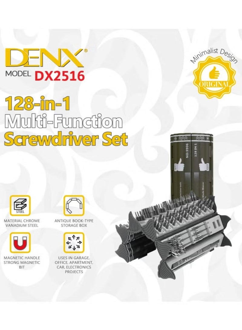 Denx A luxurious screwdriver set for home, car and mobile phones with 128 different multi-use pieces from DENX - Image 2