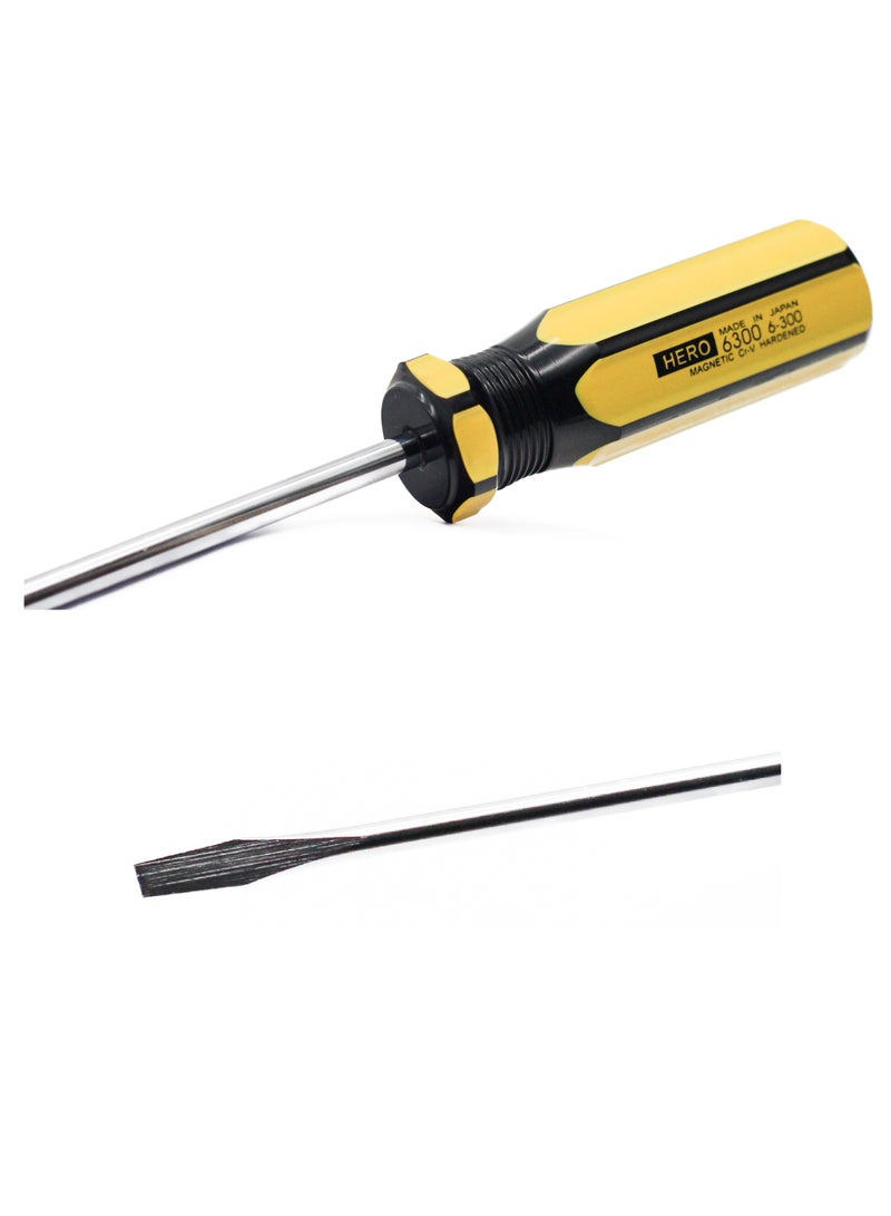 Hero Screwdriver Hero 6-300 inch Metal Silver Yellow & Black - Image 1