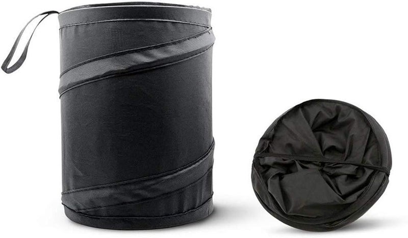 AISIBO Collapsible Car Trash Can, Car Auto Garbage Trash Can Black Portable Garbage Can, Waste Basket Rubbish Bin - Image 1