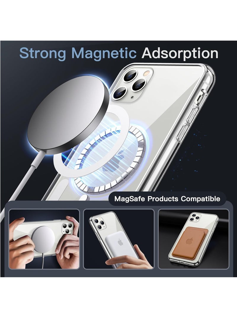 DUSALA IPhone 11 Pro Max Case Camera Control Compatible with MagSafe Shockproof Military-Grade Protection Magnetic Phone Case for iPhone 11 Pro Max Classic Hybrid Case Clear  - Image 3
