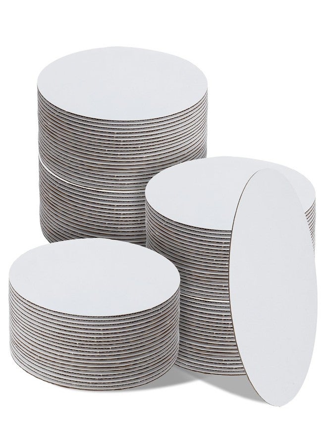 Caeuiciw 100 Pcs Round Cake Boards 6 Inches White Cardboard Pizza Circles Grease Proof Disposable Cardboard Circles Cake Base Stand Boards for Food Decorating Baking Party Supplies (Thin and Strong) - Image 1