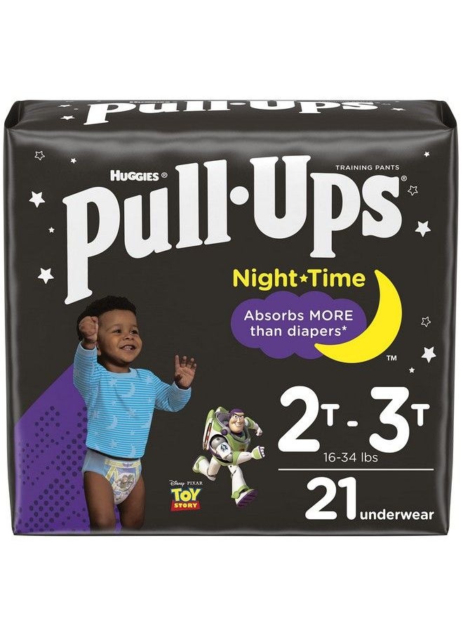Pull-Ups Boysnighttime Potty Training Pants Training Underwear 2T3T 21 Ct  - Image 1