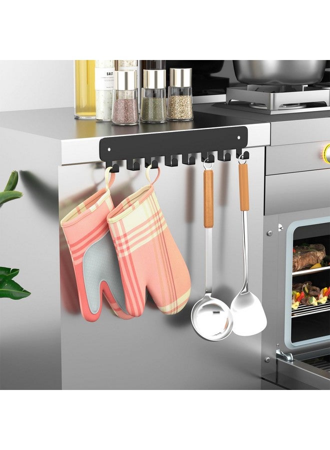 حامل مفاتيح من بيك بيف، عبوة واحدة، لاصق حائط، خطافات مفاتيح مع 8 خطافات مثبتة على الحائط، حامل مفاتيح أسود للديكور على الحائط، بدون مثقاب، مناسب لغرفة المعيشة والمطبخ والمكتب - Image 5