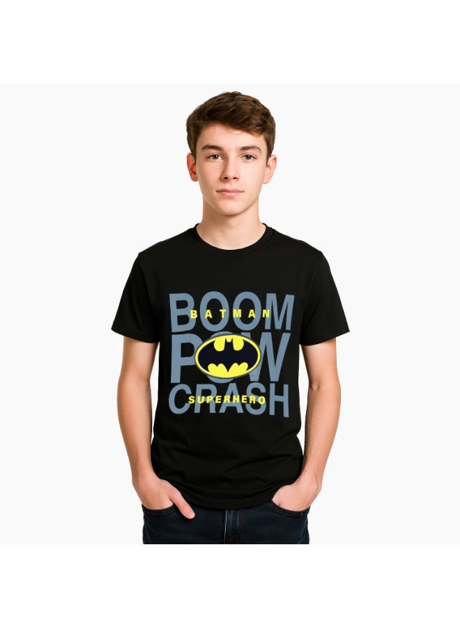 Warner Bros. Batman  Boy's Short Sleeve 100% Cotton T-Shirt - Image 1