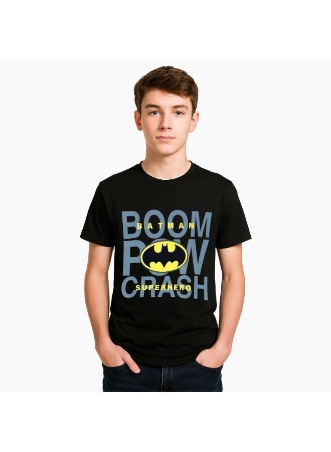 Warner Bros. Batman  Boy's Short Sleeve 100% Cotton T-Shirt - Image 1