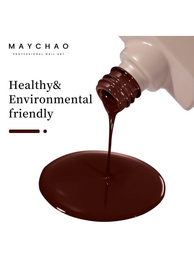 طلاء أظافر جل من MAYCHAO، 15 مل، قطعة واحدة من طلاء الأظافر الأحمر الكرزي العميق، قابل للغسل، طلاء أظافر جل أحمر دموي، مبتدئ في فن الأظافر، صالون تجميل الأظافر، اصنعيه بنفسك في المنزل، 0.5 أونصة  - Image 2
