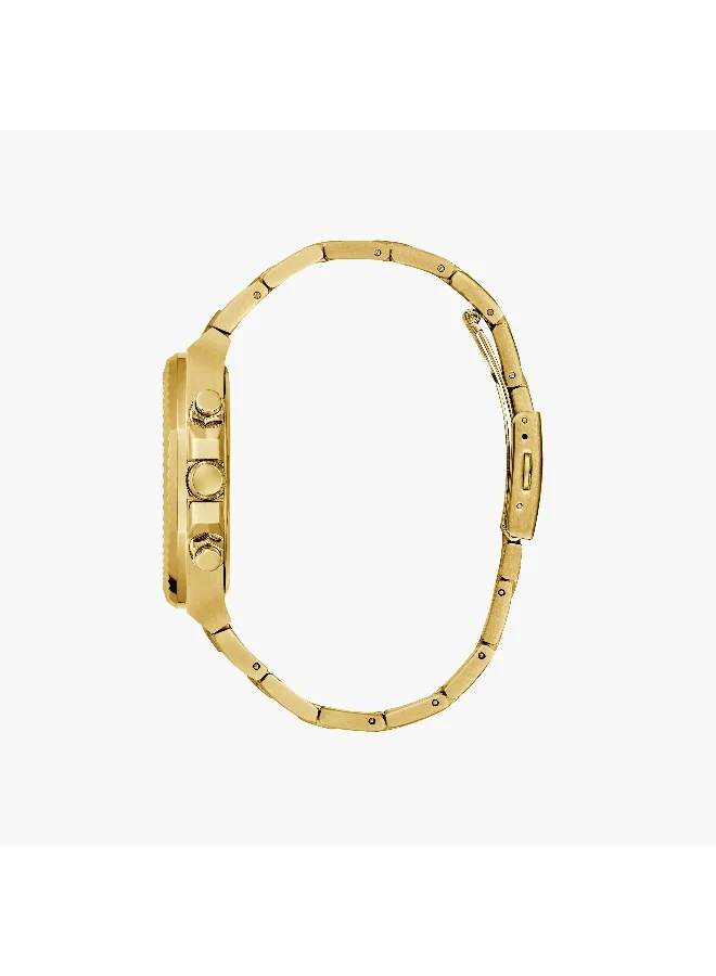 جس Gold Chronograph Watch for Men