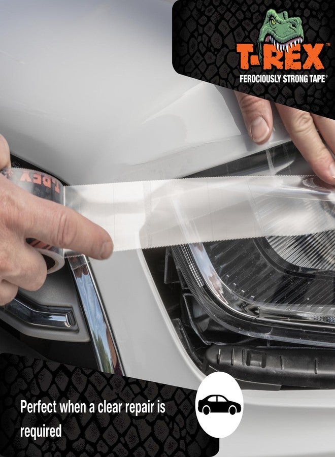 T-REX Ferociously Strong Repair Tape, Sticks to Wet Surfaces, All Weather and UV Resistant, 1.88" x 9 Yards, Clear, 1-Roll (241535) - Image 4