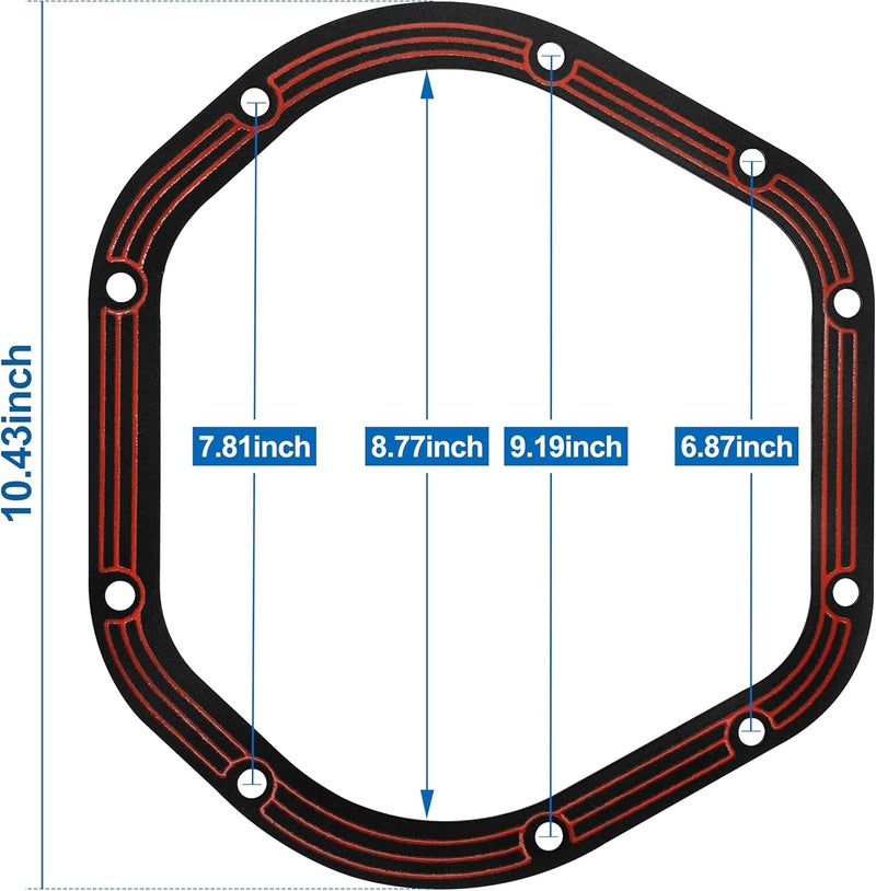 FLYINGAMZ LLR-D044 Differential Cover Gasket Compatible with Dana 44 Axles Drivetrain Sealing - Image 2