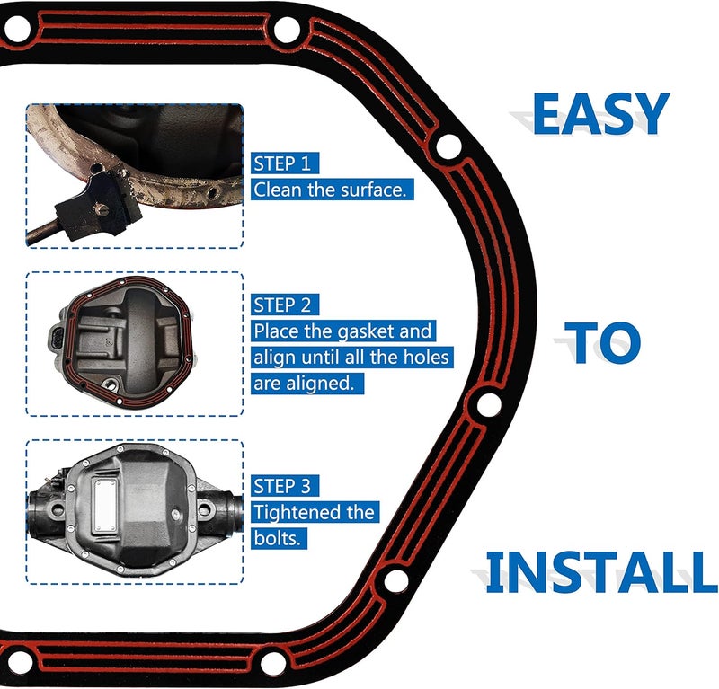 FLYINGAMZ LLR-D044 Differential Cover Gasket Compatible with Dana 44 Axles Drivetrain Sealing - Image 4