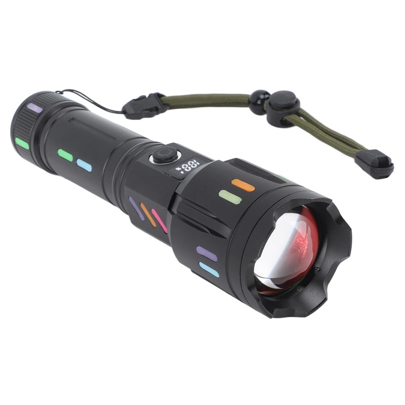 High Power LED Flashlight with Battery Level Display Long Range Outdoor Handheld Torch - Image 5
