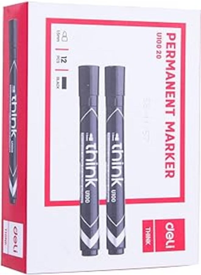Deli Deli permanent marker eu10020 black bullet tip: 1.5mm 