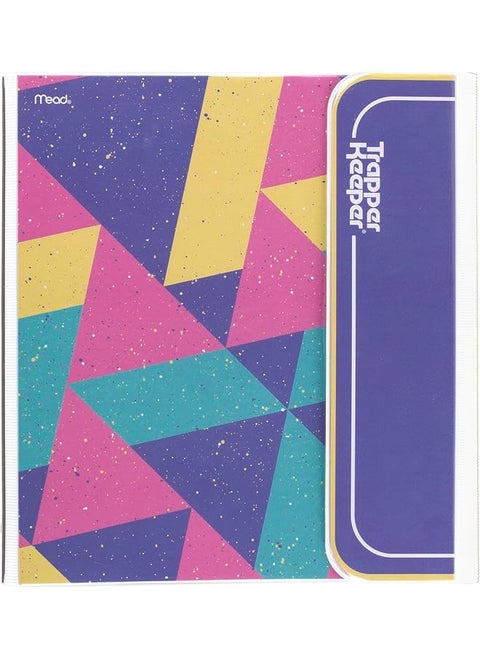Trapper Keeper Binder Retro Design 1 Inch Binder Includes 2 Folders And Extra Pocket Metal Rings And Spring Clip Secure Storage Colorblock School Supplies 260038Fn Ecm