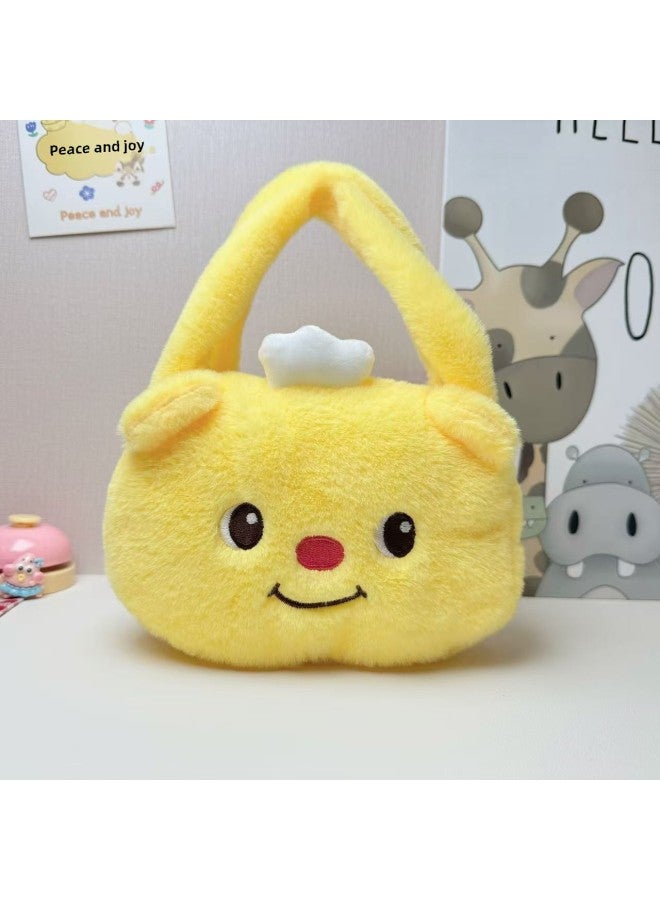 Sanrio Plush Bag Toy Doll Bag Cartoon Ins Style Coin Purse Grab Doll Crossbody Bag-Specifications:Cream Bear Bag 3 (21*16cm)  - Image 1