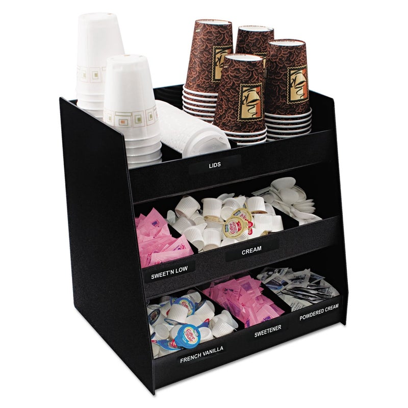 Vertiflex Vertiflex VFC1515 Vertical Condiment Organizer 14 12w x 11 34d x 15h Black 
