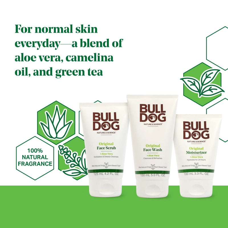 BULLDOG Mens Skincare and Grooming Original Full Face Kit with Moisturizer, Face Wash & Face Scrub - Image 2