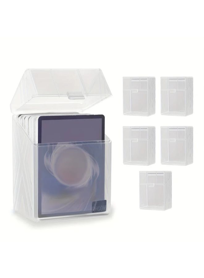 Blue Card Storage Box Organizer For 90 Sleeves Holds MTG Sports Cards Collectibles - Image 1