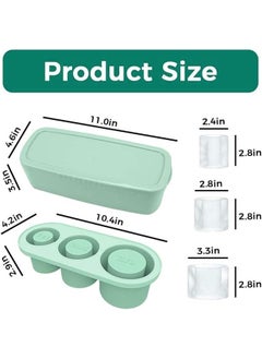 Ice Cube Tray for Stanley 40Oz Tumbler Cup,4Pcs Silicone Hollow Cylinder Ice Mold with Lid and Bin for Freezer,Ice Drink, Juice,Coffee,Easy Fill and Release Ice Maker,BPA Free (Green) - pzsku/ZA58B11BEDF7D5C4952F3Z/45/_/1725489261/c0320d01-2869-44b3-992d-00e3111463c5