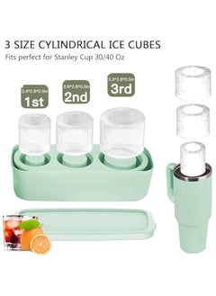 Ice Cube Tray for Stanley 40Oz Tumbler Cup,4Pcs Silicone Hollow Cylinder Ice Mold with Lid and Bin for Freezer,Ice Drink, Juice,Coffee,Easy Fill and Release Ice Maker,BPA Free (Green) - pzsku/ZA58B11BEDF7D5C4952F3Z/45/_/1725489321/f69551ed-c9c9-4707-b1f4-4c36f91d84f5